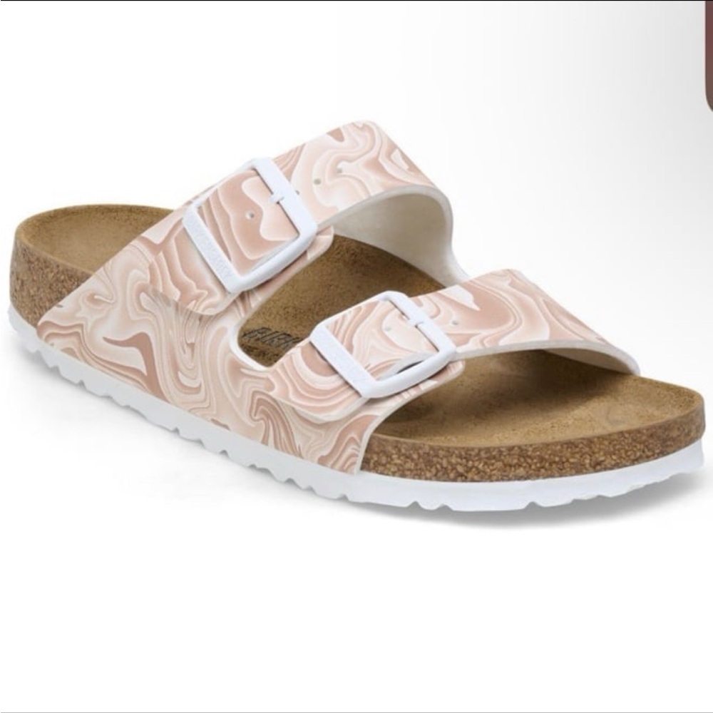 New Birkenstock Arizona Birko-Flor New Beige Women’s EU 40/ 9 EU 39/ 8 $115.00